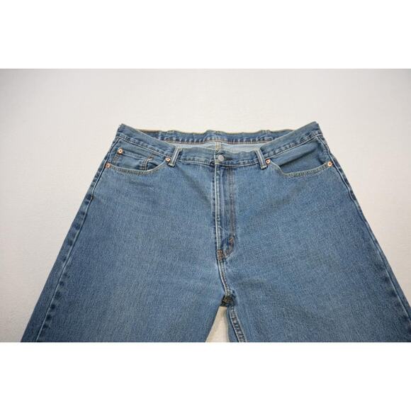 Levi's 550 Relaxed Fit Straight Blue Denim Jeans Rugged Mens Sz 42 x 30 - Picture 4 of 7